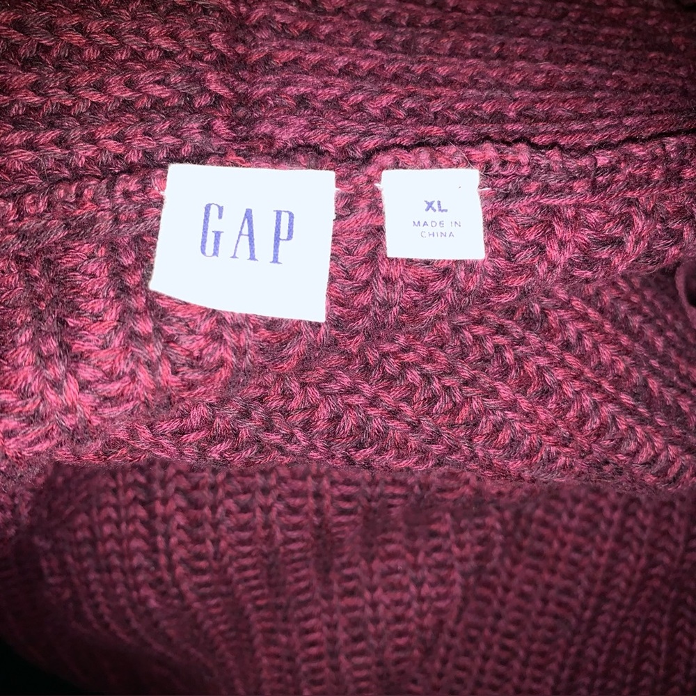 GAP Women's Deep Burgundy Wine Cardigan Sweater Vest XL - Picture 5 of 7